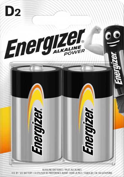 ENERGIZER Alkaline Power Batterie D (LR20) 1.5V (2er Blister)
