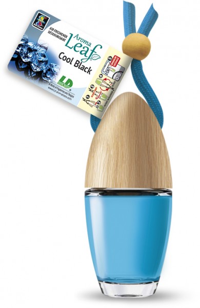 L&D Little Bottle Aroma Leaf Duftflakon Cool Black