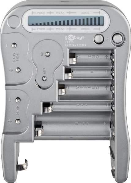 goobay LCD Batterietester grau (1er Blister)
