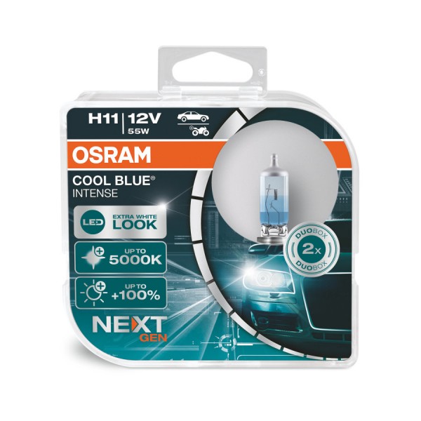 OSRAM COOL BLUE INTENSE NextGen. H11 PGJ19-2 12V/55W (2er Box)