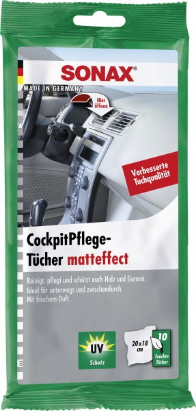 SONAX KunststoffPflegeTücher Matteffect (10 Stück)