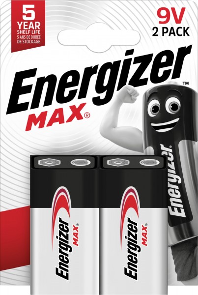 ENERGIZER Batterie Alkaline 9V (6LR61) (2er Blister)