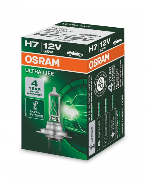 OSRAM ULTRA LIFE H7 PX26d 12 V/55 W (1er Faltschachtel)