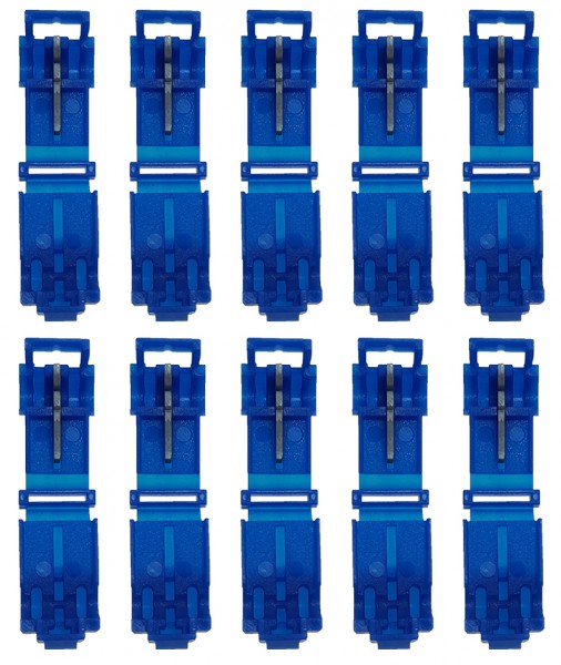 baytronic 10x T-Schnellverbinder blau
