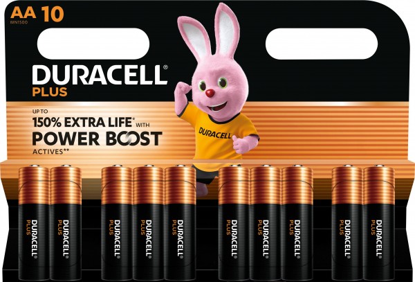 Duracell Plus Alkaline Mignon AA LR06 1.5 V (10er Blister)