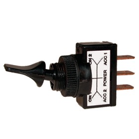 Kippschalter ON/OFF/ON 3 x Steckanschluss 12 V 20 A