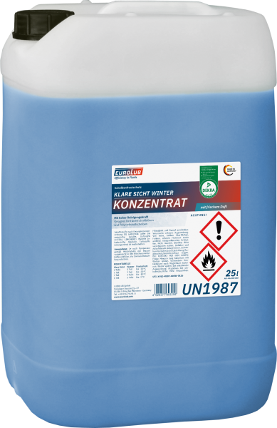 EUROLUB Scheibenfrostschutz Klare Sicht Konzentrat 25 L
