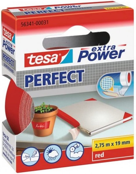 tesa Gewebeband extra Power Perfect rot 2,75 m x 19 mm