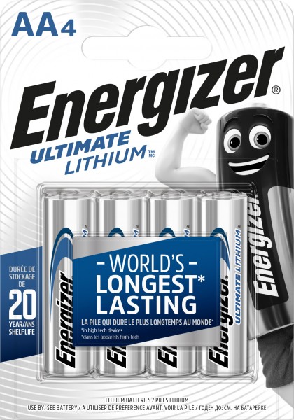 ENERGIZER Ultimate Lithium Batterie AA (FR06) 1.5V (4er Blister)
