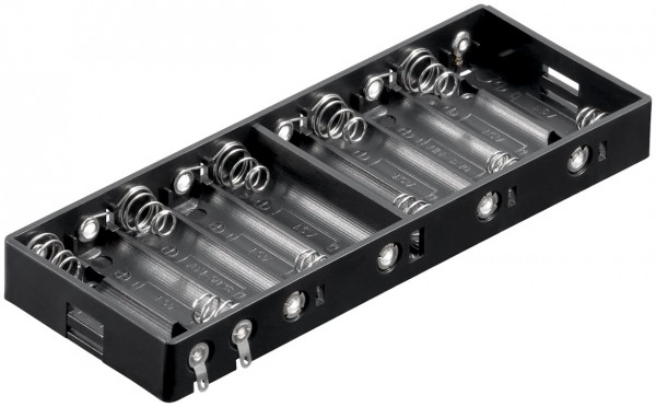 goobay Batteriehalter 10 x Mignon Aamit Lötanschluss