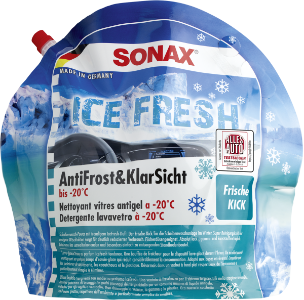 SONAX AntiFrost + KlarSicht Gebrauchsfertig bis -20°C IceFresh 3 L