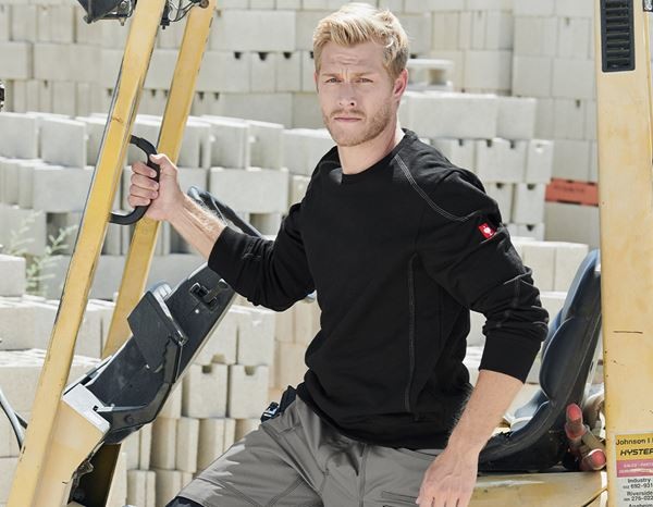 STRAUSS Sweatshirt cotton slub roughtough