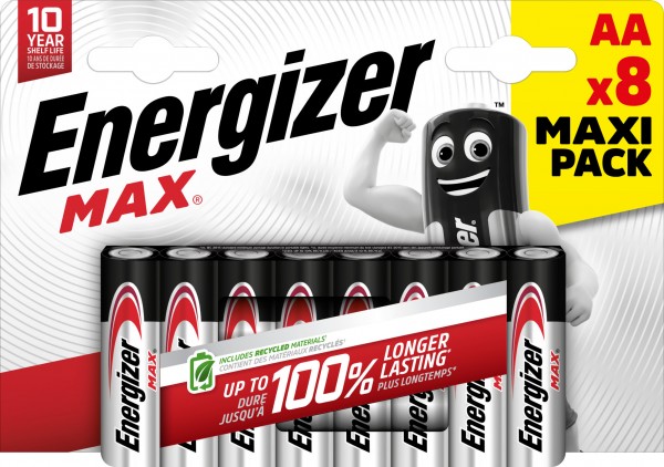 ENERGIZER Max Batterie AA (LR06) 1.5V (8er Blister)