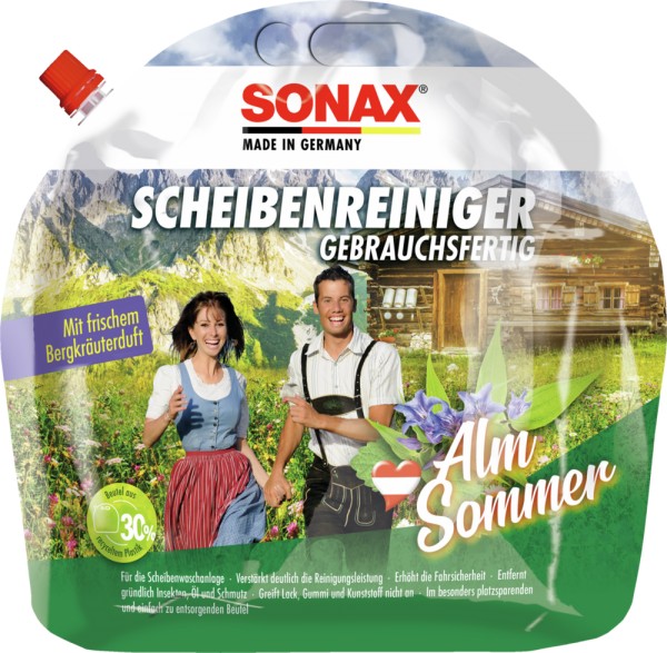 8x SONAX ScheibenReiniger gebrauchsfertig AlmSommer 3 L