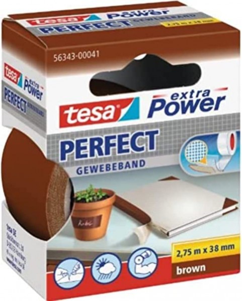 tesa Gewebeband extra Power Perfect braun 2,75 m x 38 mm
