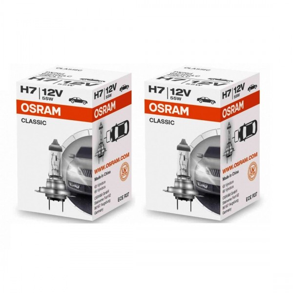 2x OSRAM CLASSIC H7 PX26d 12 V 55 W (1er Faltschachtel)