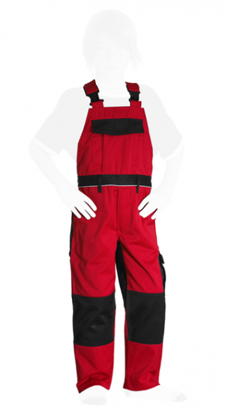 STRAUSS Kinder Latzhose image rot/schwarz 110/116