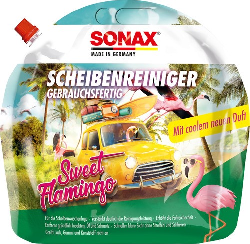 SONAX ScheibenReiniger gebrauchsfertig Sweet Flamingo 3 L