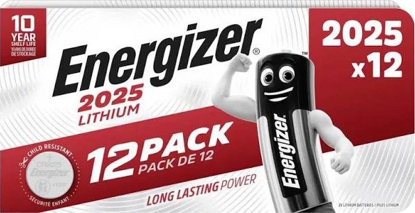 ENERGIZER Batterie Lithium CR2025 3V (12er Blister)