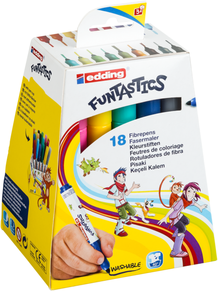 edding 14 Funtastics Kinderfasermaler sortiert (18er Faltschachtel)