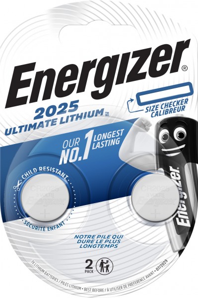 ENERGIZER Batterie Lithium CR2025 3V (2er Blister)