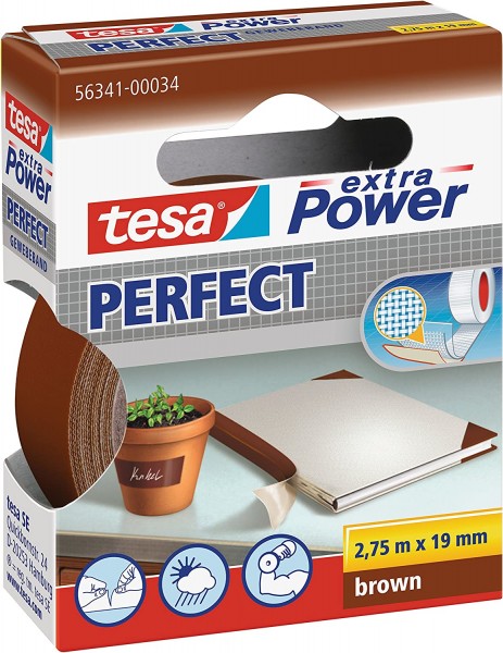 tesa Gewebeband extra Power Perfect braun 2,75 m x 19 mm