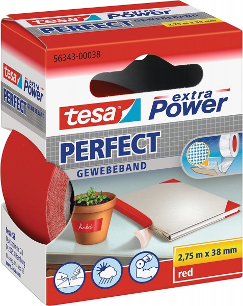 tesa Gewebeband extra Power Perfect rot 2,75 m x 38 mm