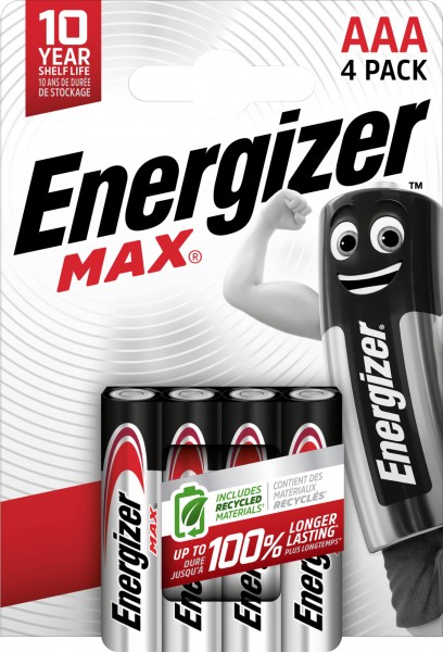 ENERGIZER Max Batterie AAA (LR03) 1.5V (4er Blister)