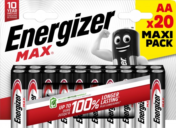 ENERGIZER Batterie Alkaline AA (LR06) 1.5V (20er Blister)