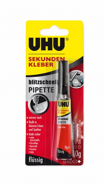 UHU Sekundenkleber blitzschnell Pipett 10g