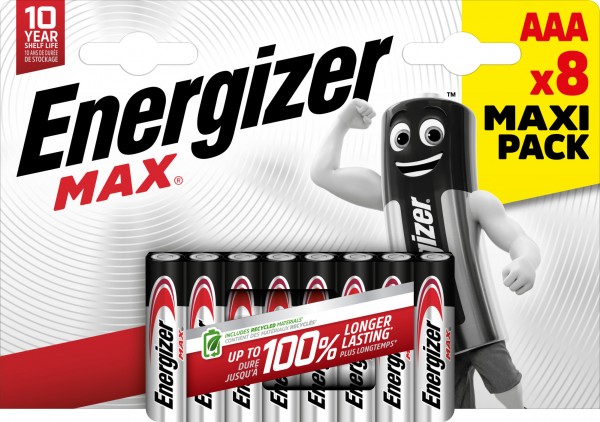 ENERGIZER Max Batterie AAA (LR03) 1.5V (8er Blister)