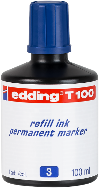 edding T 100 Permanentmarker Nachfülltinte blau 100 ml