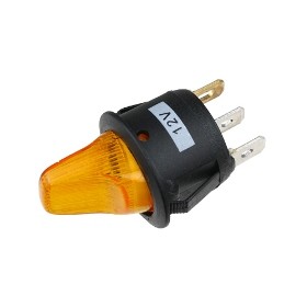 Kippschalter ON/OFF 3 x Steckanschluss 12 V 16 A orange