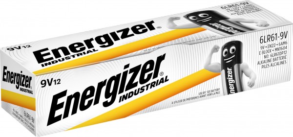 ENERGIZER Industrial Batterie 9V (6LR61) (12er Blister)