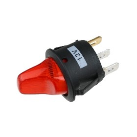 Kippschalter ON/OFF 3 x Steckanschluss 12 V 16 A rot