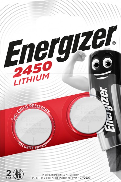 ENERGIZER Electronics Batterie CR2450 3V (2er Blister)