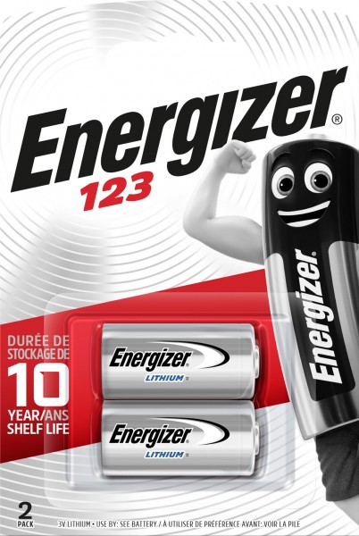 ENERGIZER Photo Batterie CR123 3V (2er Blister)