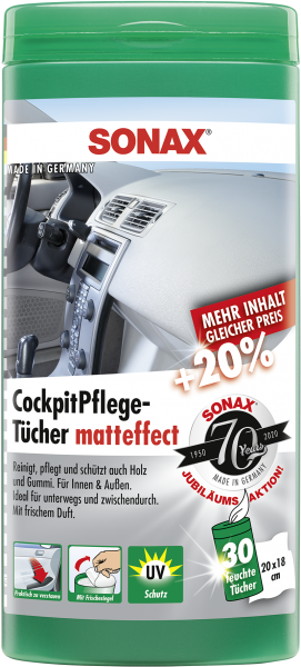 SONAX CockpitPflegeTücher Matteffect (25er Box)