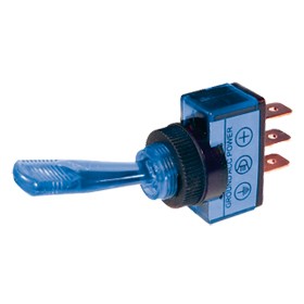 Kippschalter ON/OFF 3 x Steckanschluss 12 V 20 A blau langer Hebel