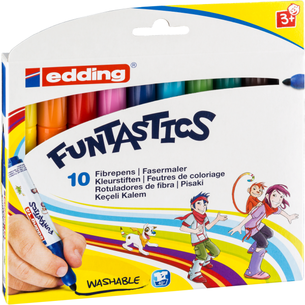 edding 14 Funtastics Kinderfasermaler sortiert (10er Faltschachtel)