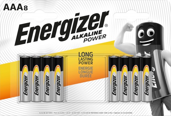 ENERGIZER Alkaline Power Batterie AAA (LR03) 1.5V (8er Blister)