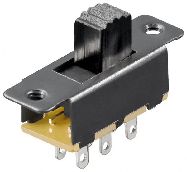 goobay Schiebeschalter Kippschalter 0,1 A / 250 V schwarz (Bulk)