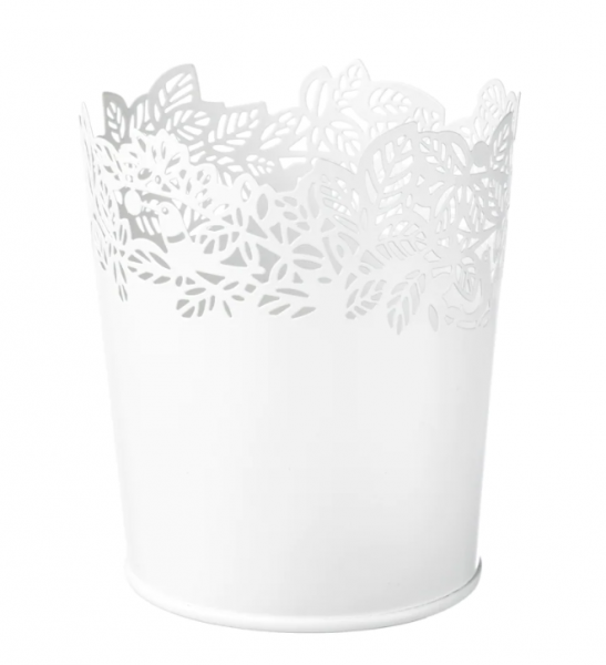 IKEA SAMVERKA Übertopf, weiß, 9 cm