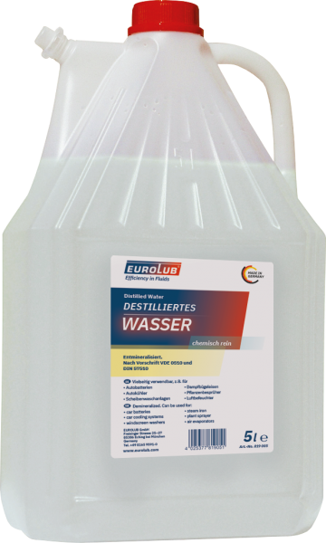EUROLUB Destilliertes Wasser 5 L