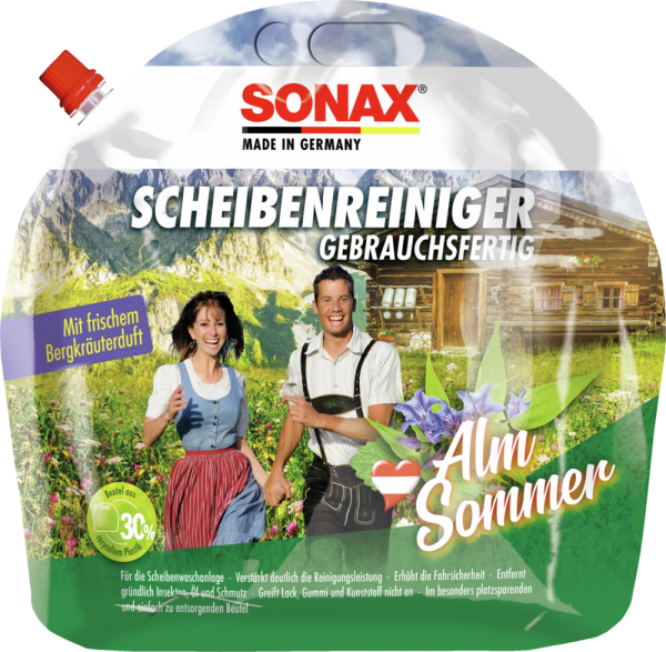 SONAX ScheibenReiniger gebrauchsfertig AlmSommer 3 L