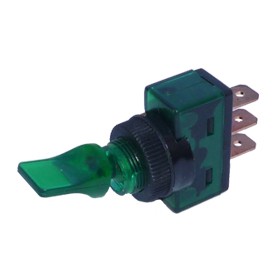 Kippschalter ON/OFF 3 x Steckanschluss 12 V 20 A grün