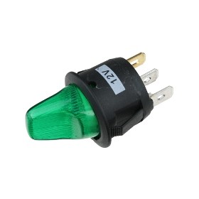 Kippschalter ON/OFF 3 x Steckanschluss 12 V 16 A grün