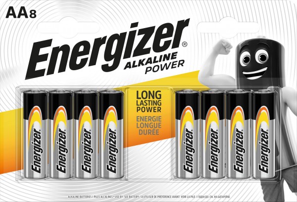 ENERGIZER Alkaline Power Batterie AA (LR06) 1.5V (8er Blister)