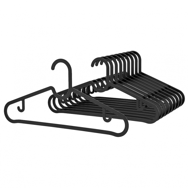 IKEA SPRUTTIG Kleiderbügel, schwarz 10 Stück